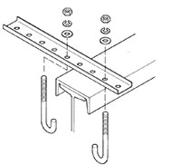 Galvanized Straight Brackets for Monorail or Under-Hung Applications