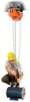 CM® Cyclone Hand Chain Low Headroom Trolley Hoists