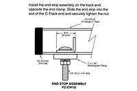 Drawing End Stop, 14 Gauge C-Track Installation